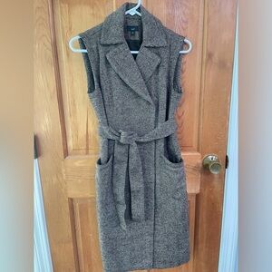 Talbots petites wool herringbone vest dress size 4P